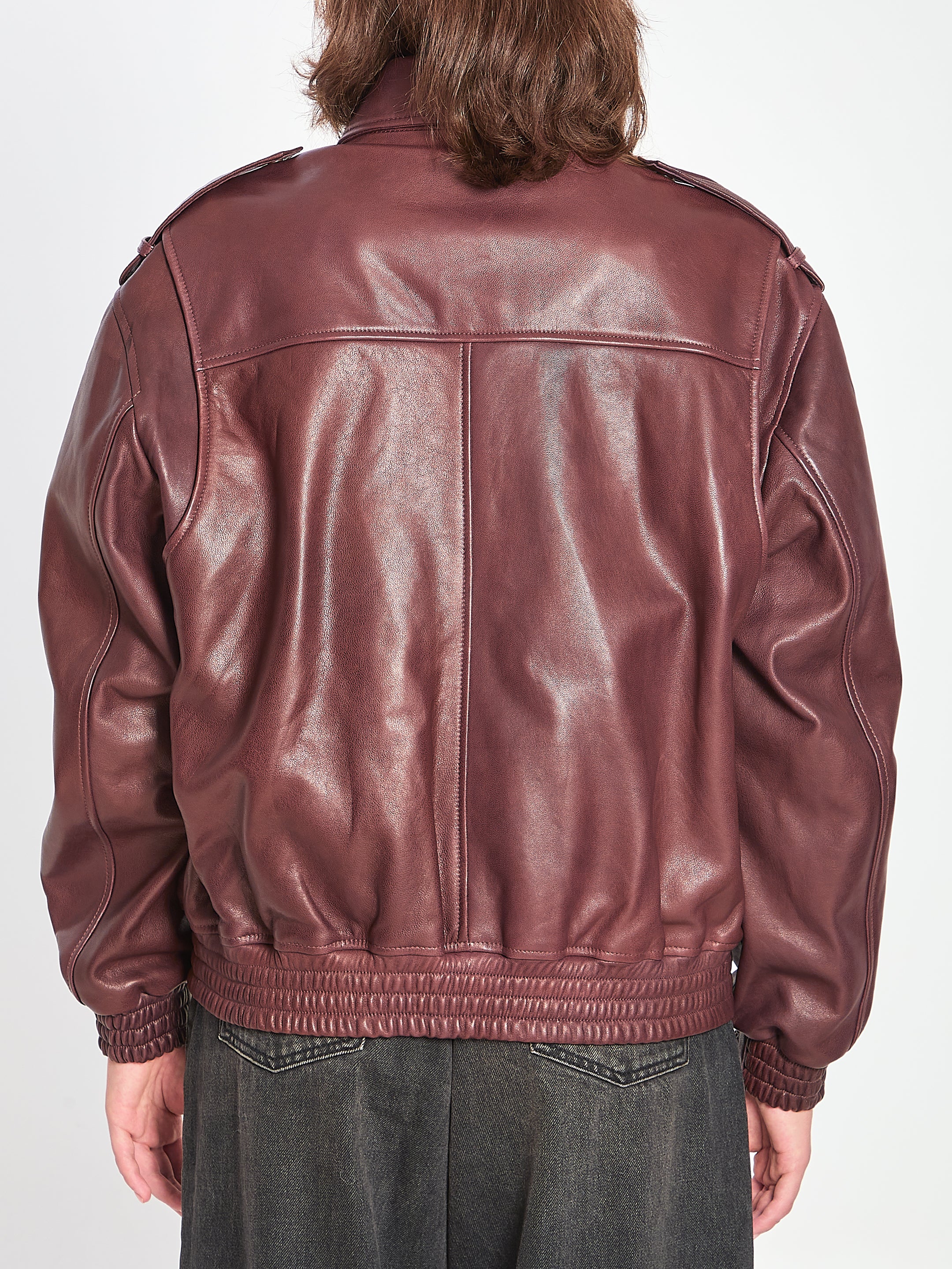 ARMA Oversized Leather Jacket - Size 38 EU