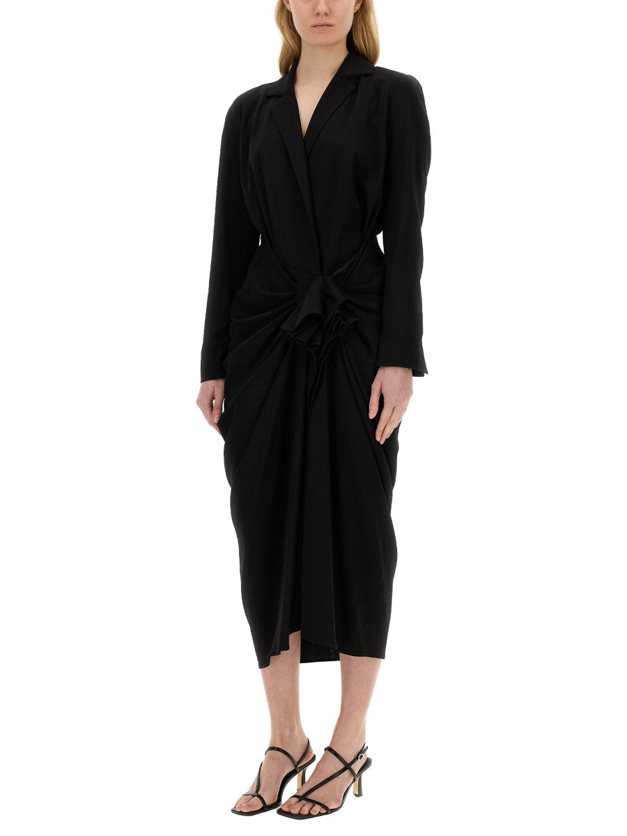 DRIES VAN NOTEN Elegant Slim Fit Midi Dress - Size 40 FR