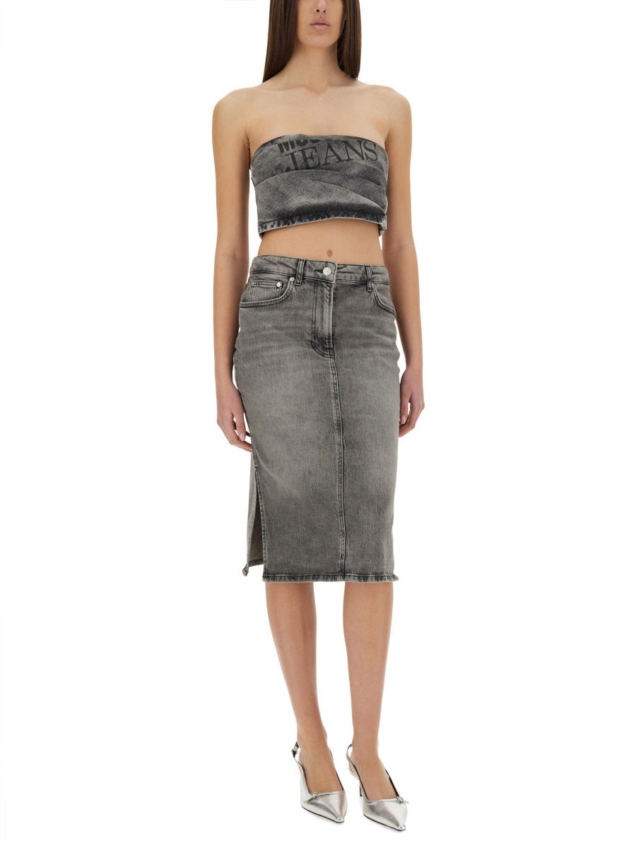 MOSCHINO JEANS Slim Fit Denim Skirt - Size 26