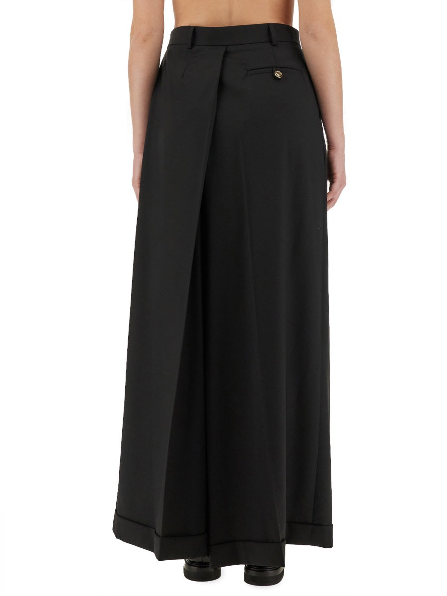 MOSCHINO COUTURE Asymmetrical Oversized Wool Pants - Size 40
