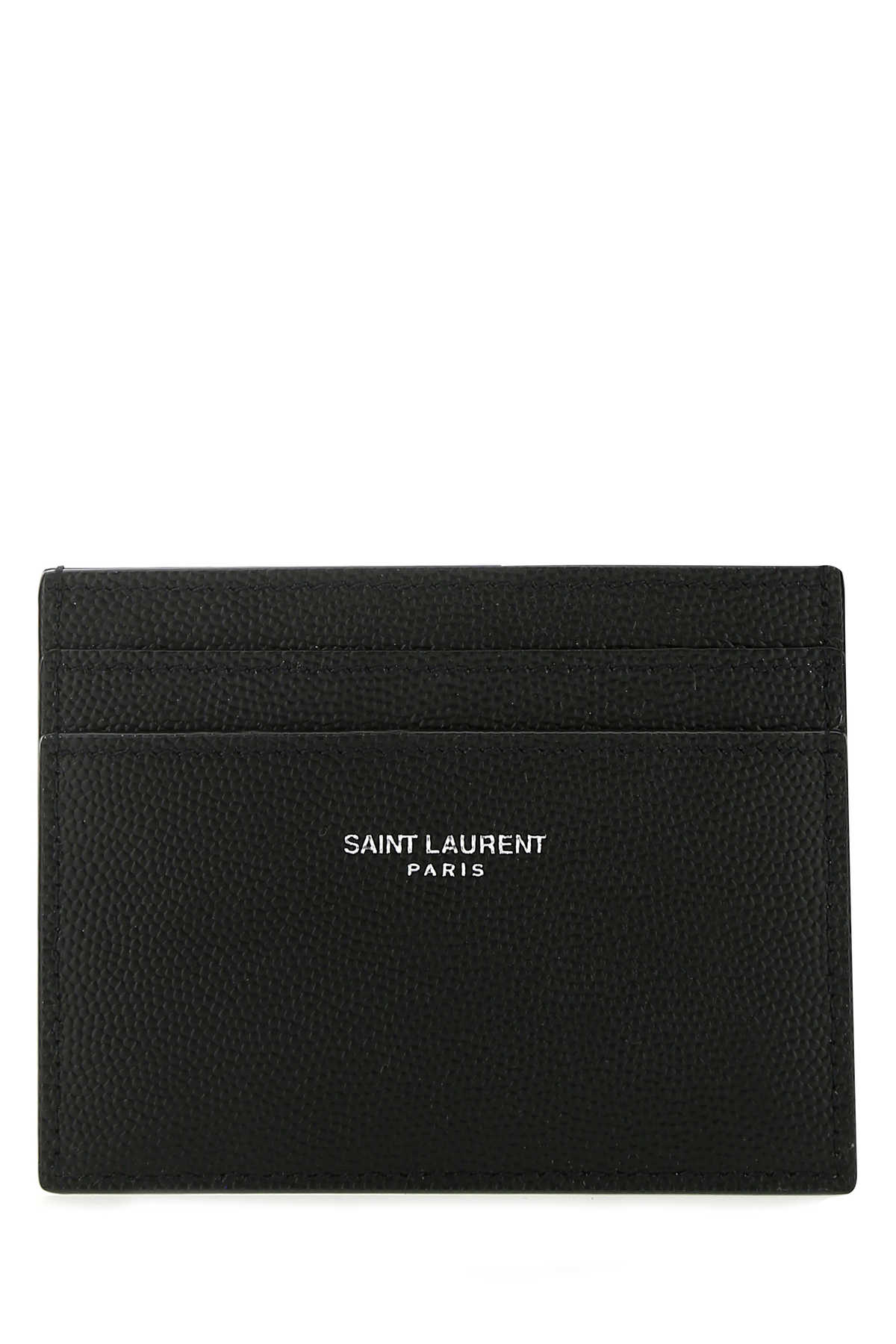 SAINT LAURENT Mini Leather Card Holder for Men - 10 cm x 8 cm