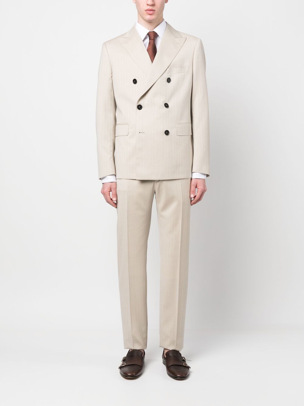 TONELLO Men's Wool Two-Piece Suit - Size 50