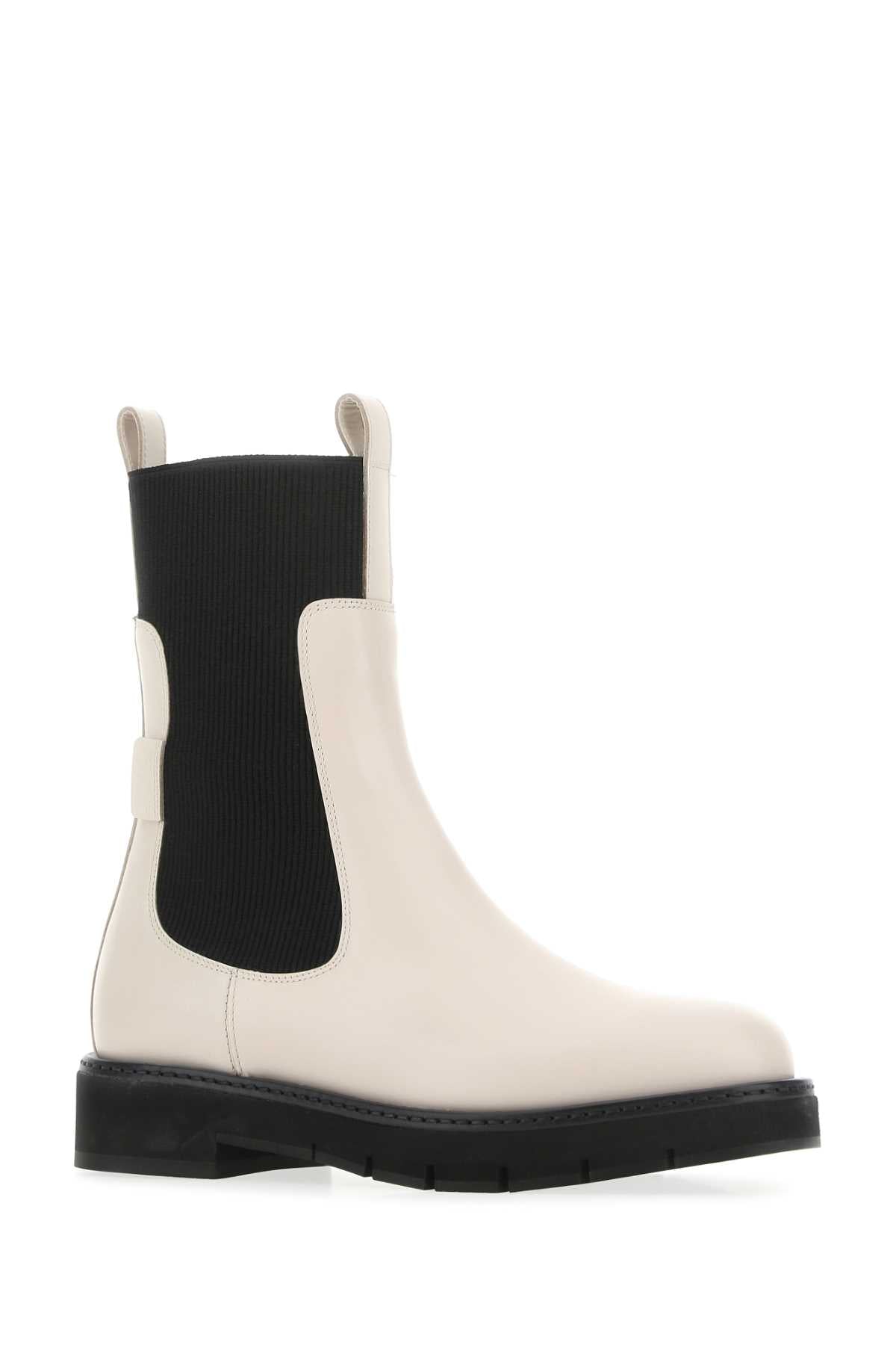 Ferragamo Leather Rook Ankle Boots for Women