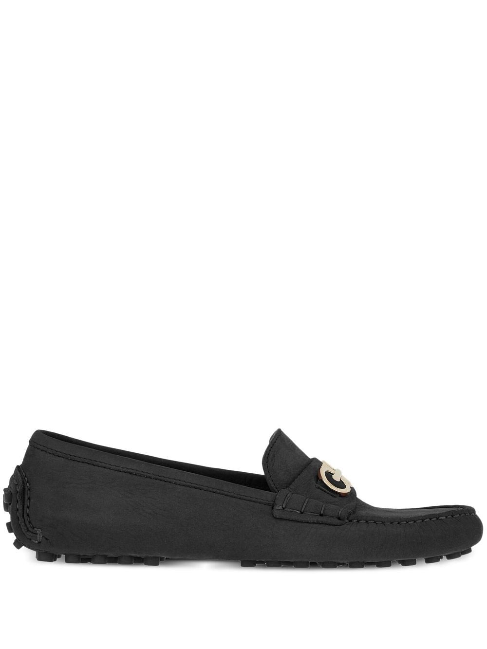 Ferragamo Gancini Hook Leather Loafers