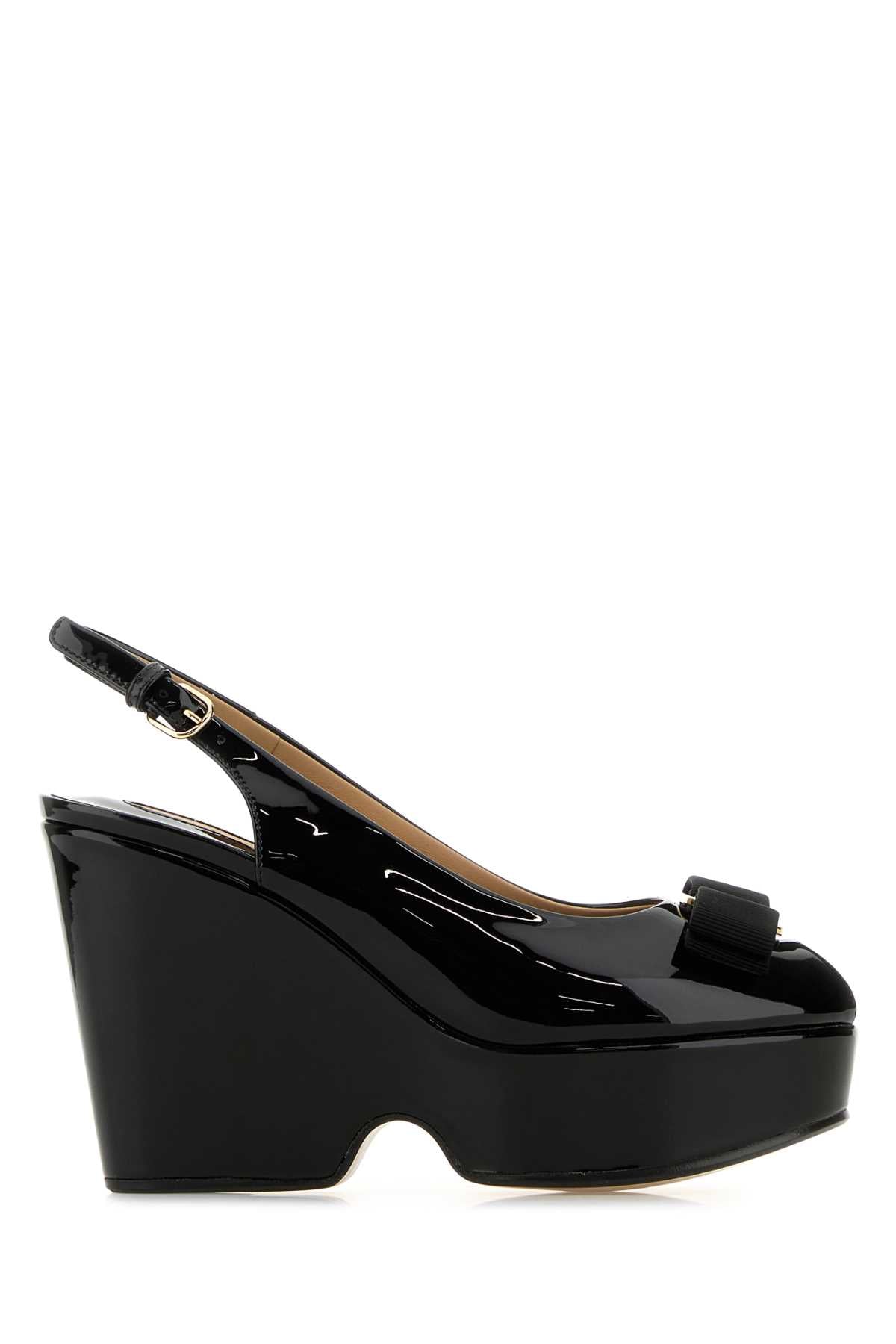 Ferragamo Elegant Leather Wedge Pumps for Women