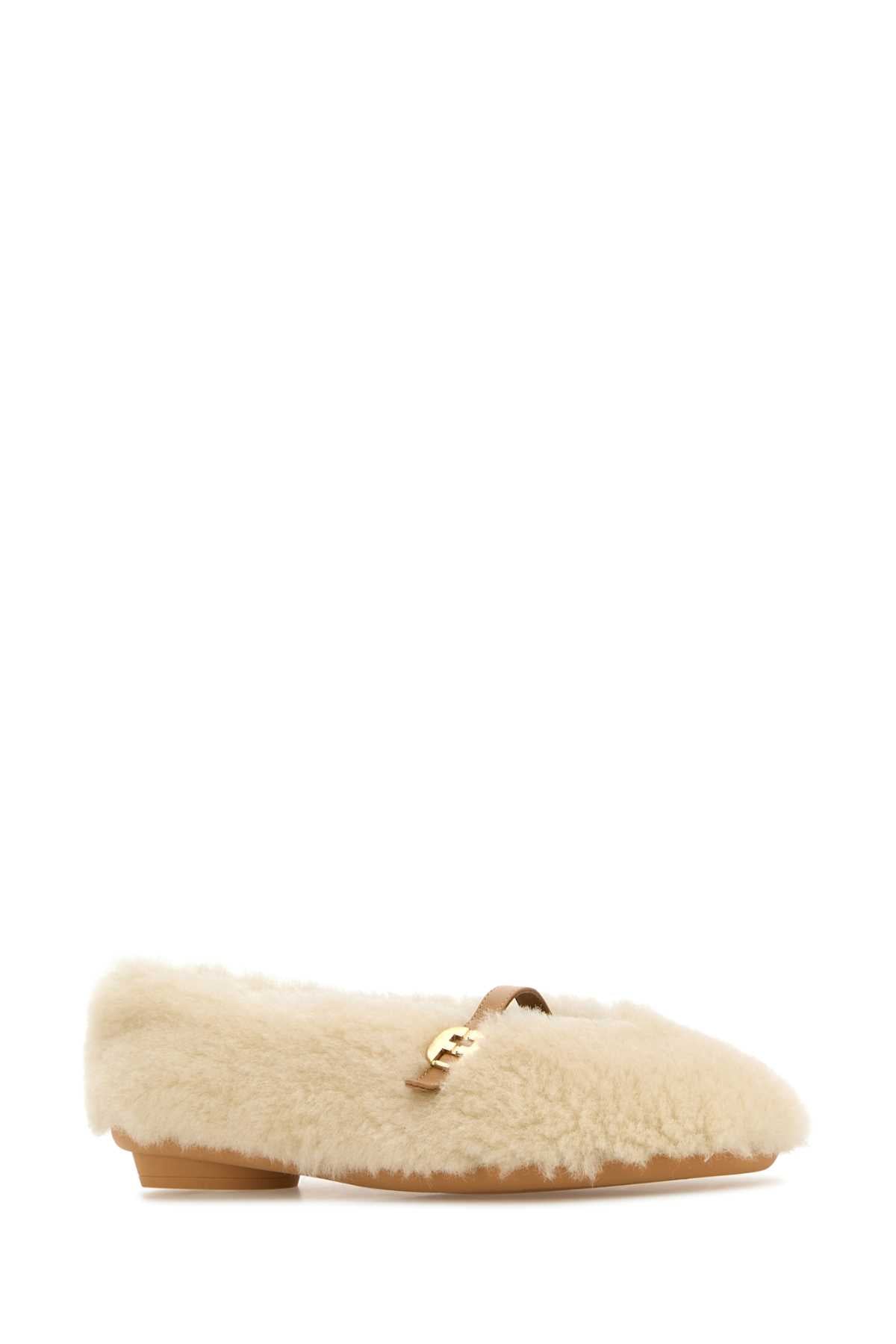 Ferragamo Shearling Noella Ballerinas for Women