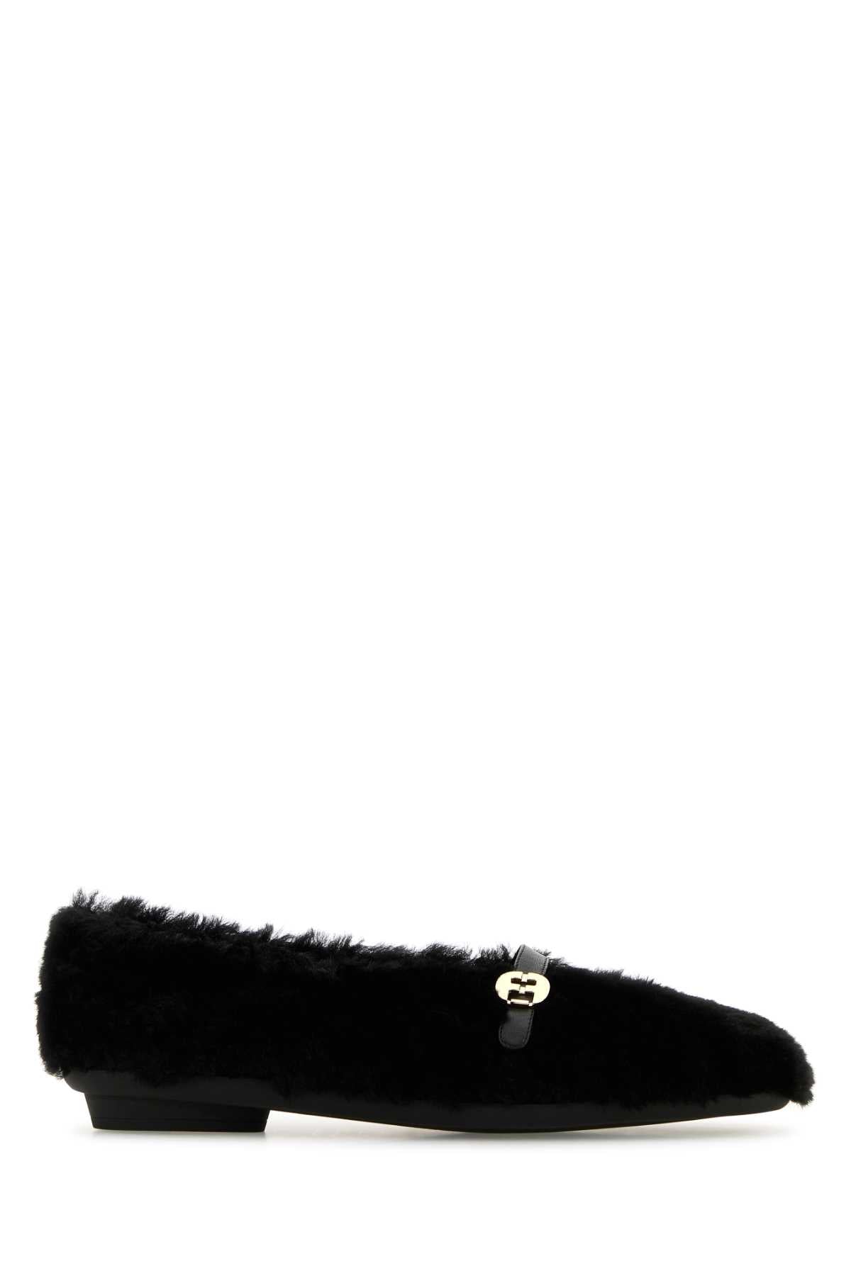 Ferragamo Shearling Noella Ballerinas - FW24 Collection
