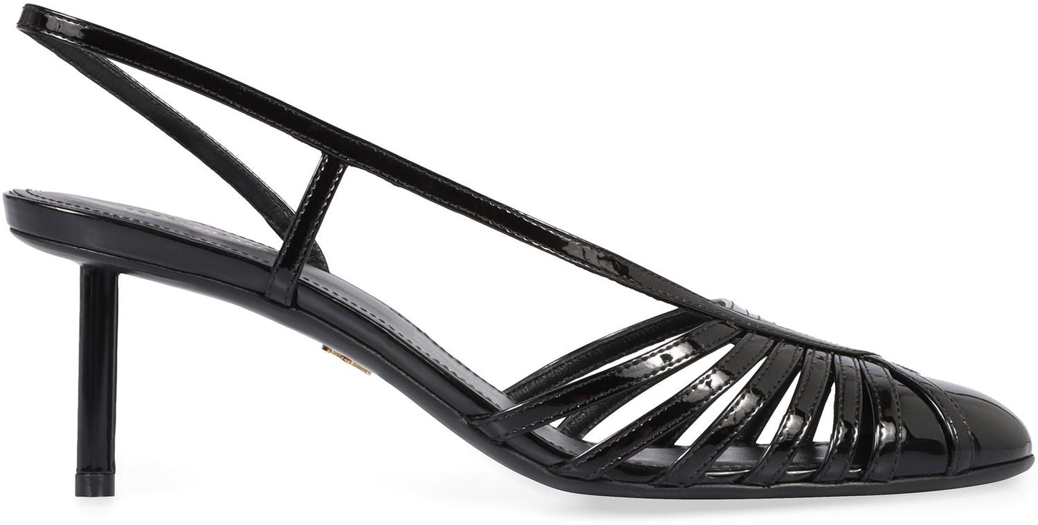 Ferragamo Patent Leather Ankle Strap Pumps