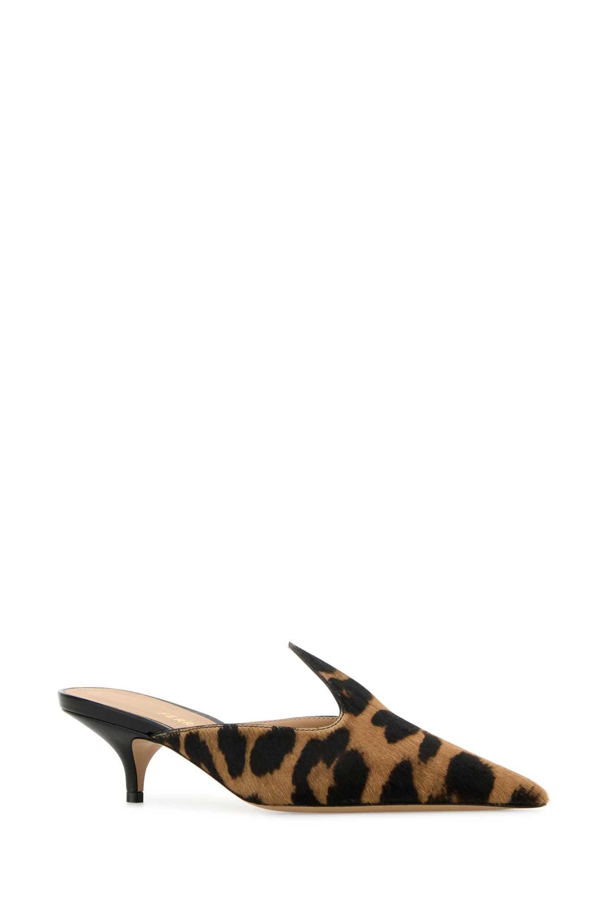 Ferragamo Animal Print Leather Hair Dorye Flats for Women