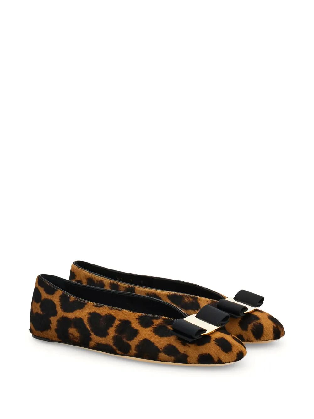 Ferragamo Horsehair Printed Vanna Ballet Flats