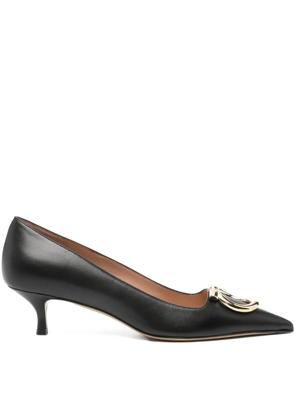Ferragamo Lara Leather Pumps with Maxi Gancini Hook Buckle