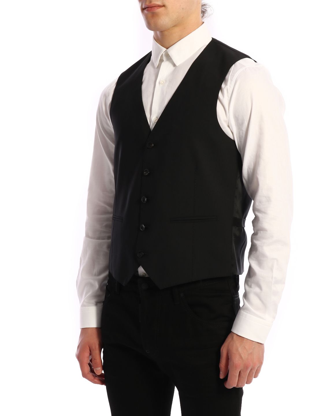 TONELLO Classic Single-Breasted Wool Vest - Size 48IT