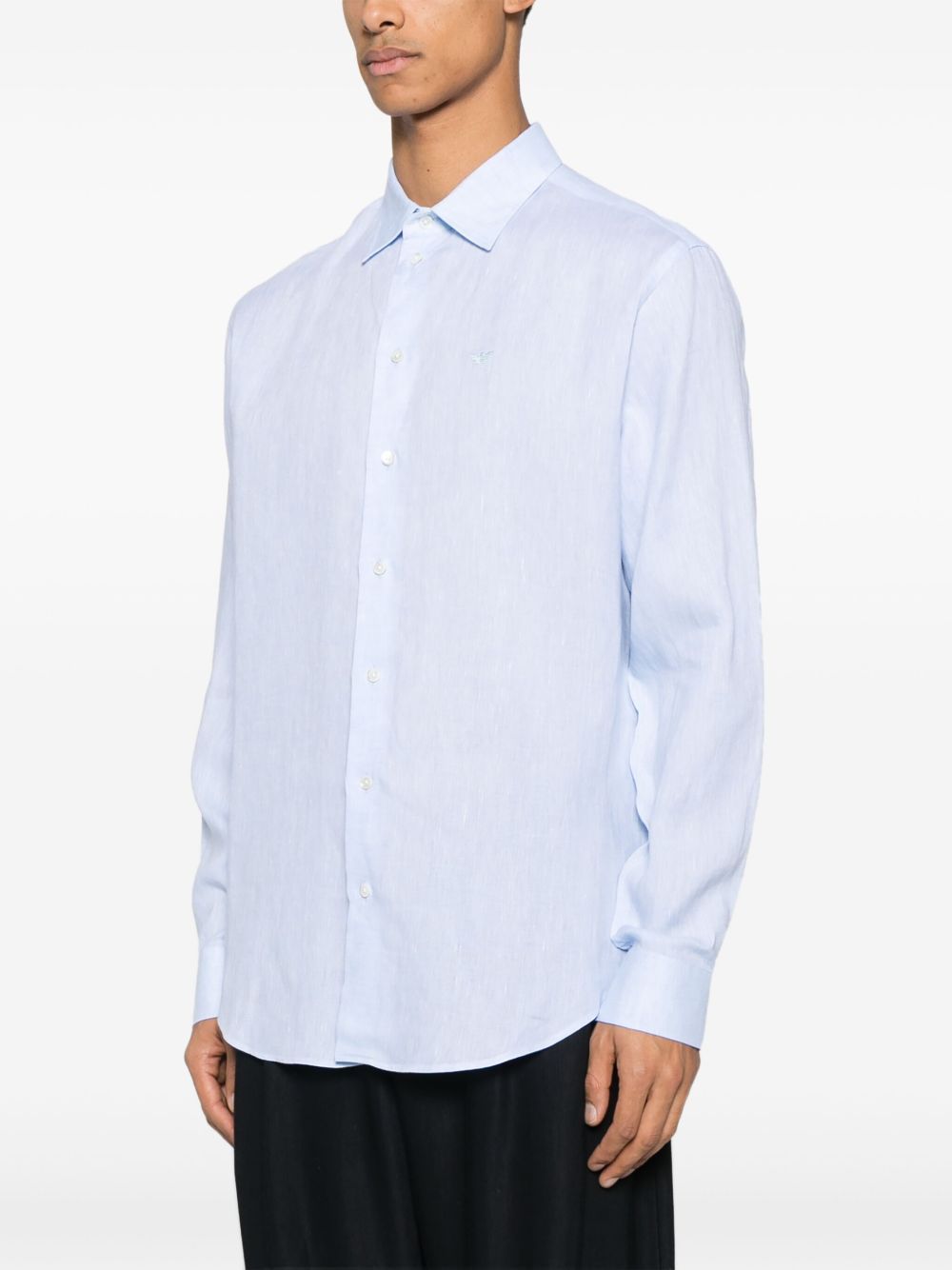 EMPORIO ARMANI Classic Linen Shirt for Men