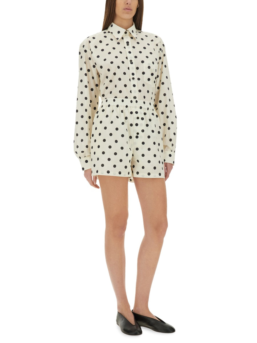 MOSCHINO COUTURE Polka Dots Shirt - Regular Fit, Size 40
