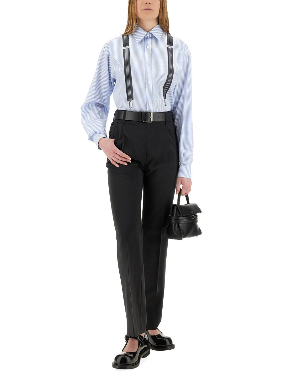 MOSCHINO COUTURE Couture Suspenders Shirt - Size 40