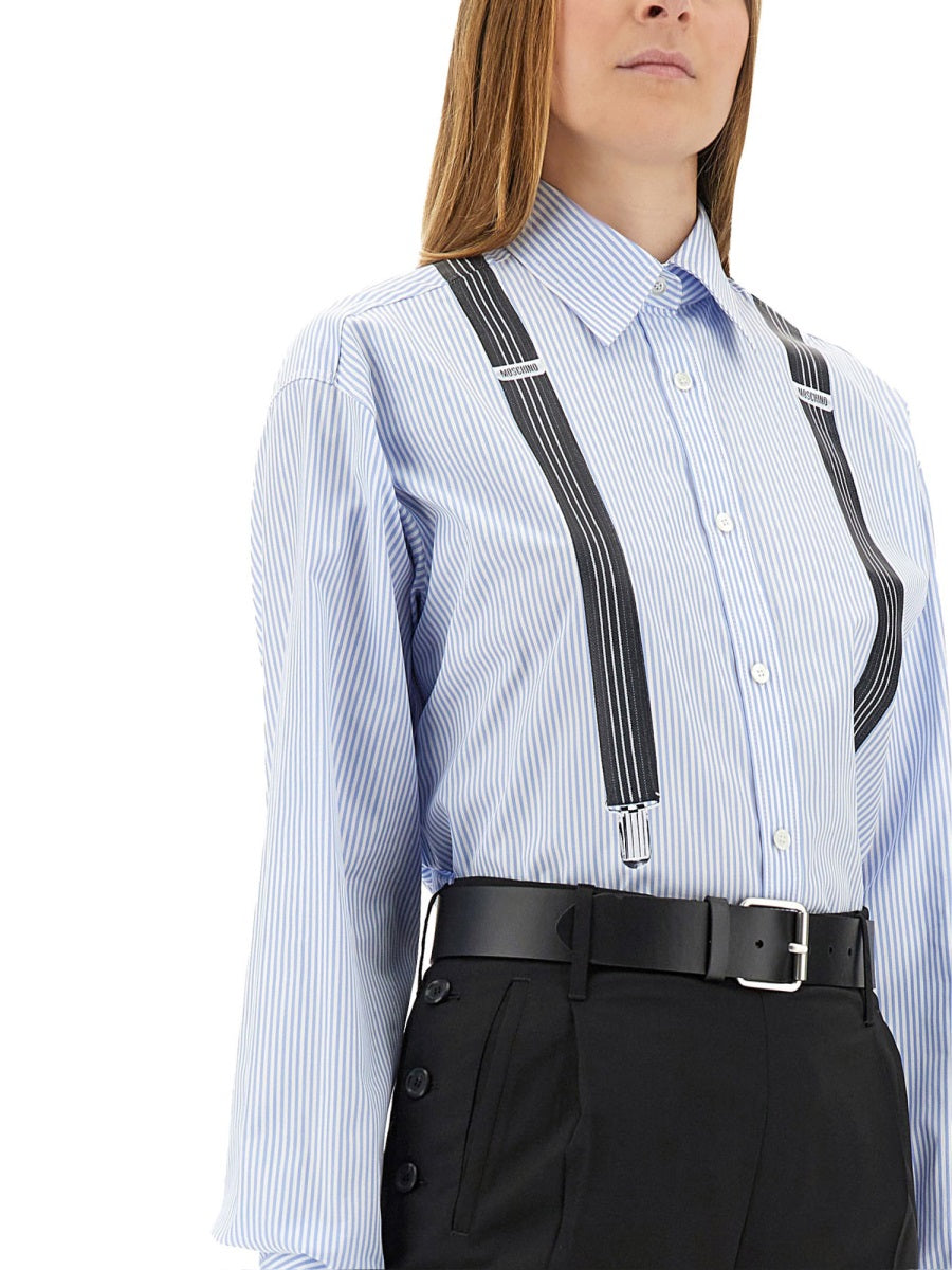 MOSCHINO COUTURE Couture Suspenders Shirt - Size 40