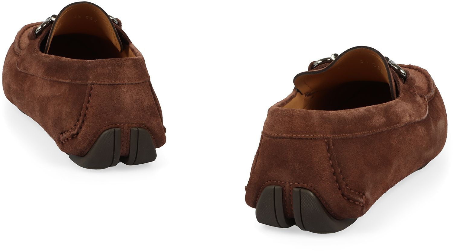 Ferragamo Suede Loafers with Gancini Hook Detail