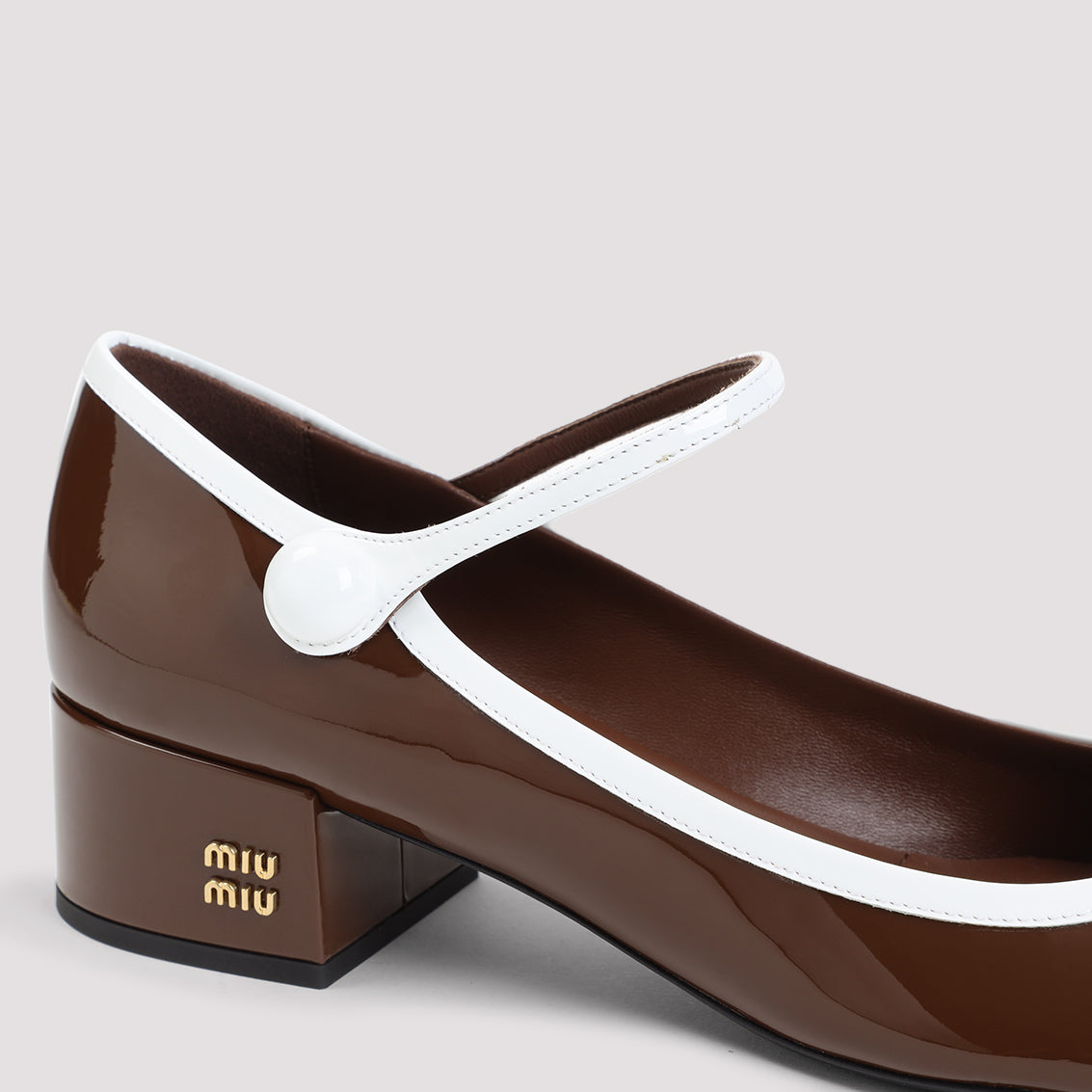 MIU MIU Men's 100% Leather Pumps with 4cm Heel Height
