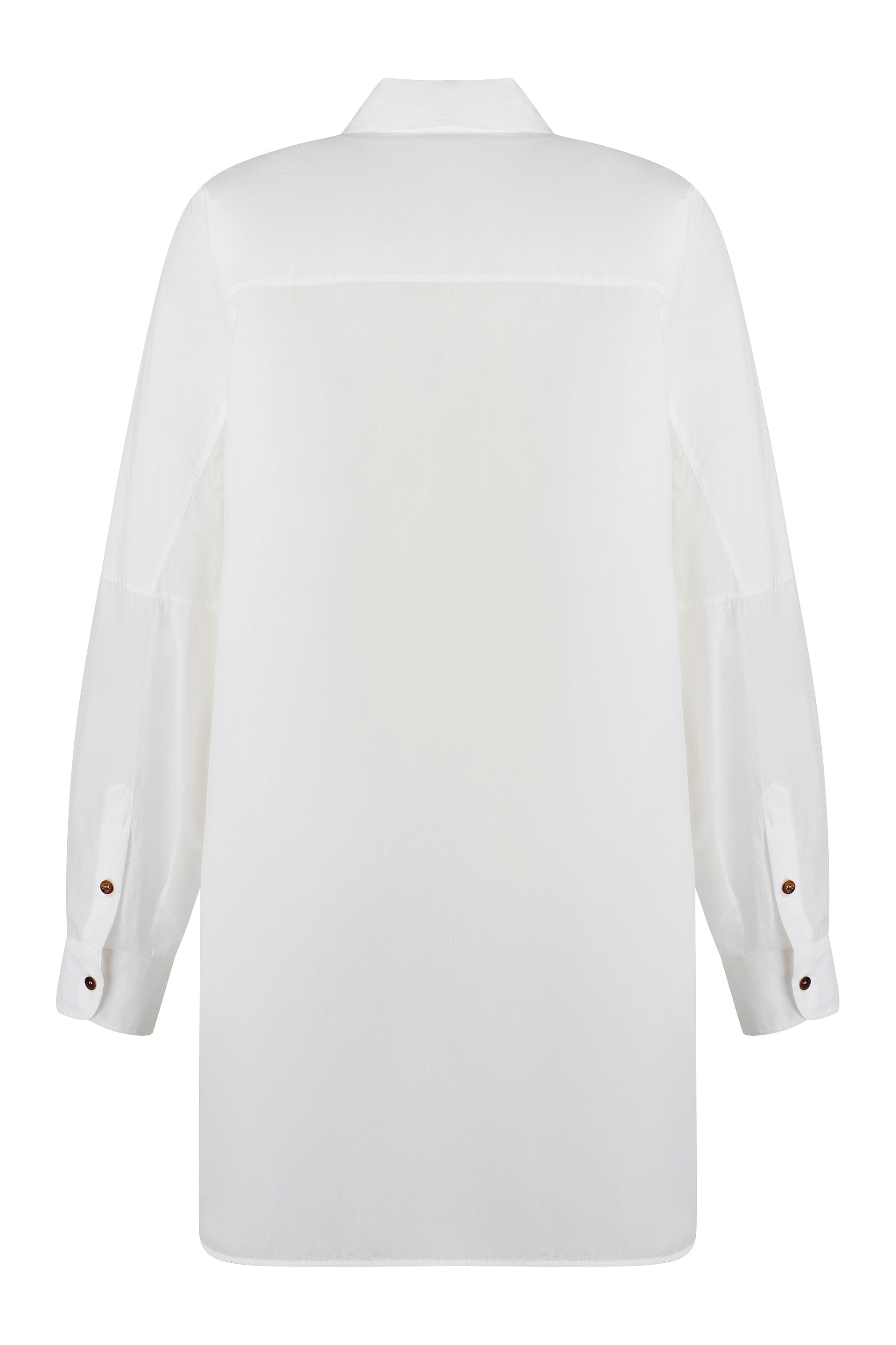 PHILOSOPHY DI LORENZO SERAFINI Elegant Cotton Blend Shirt with Rounded Hem for Women