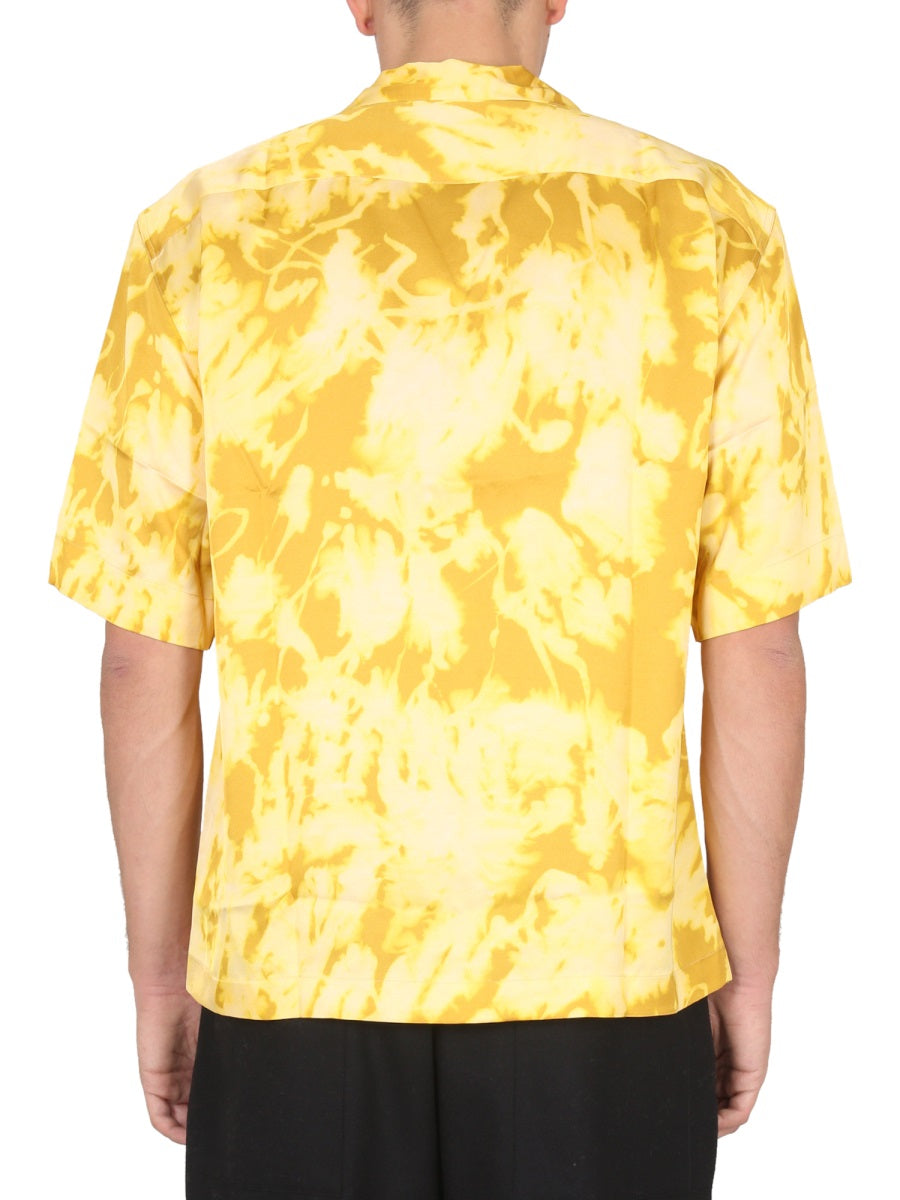 DRIES VAN NOTEN Floral Print Field Collar Shirt for Men