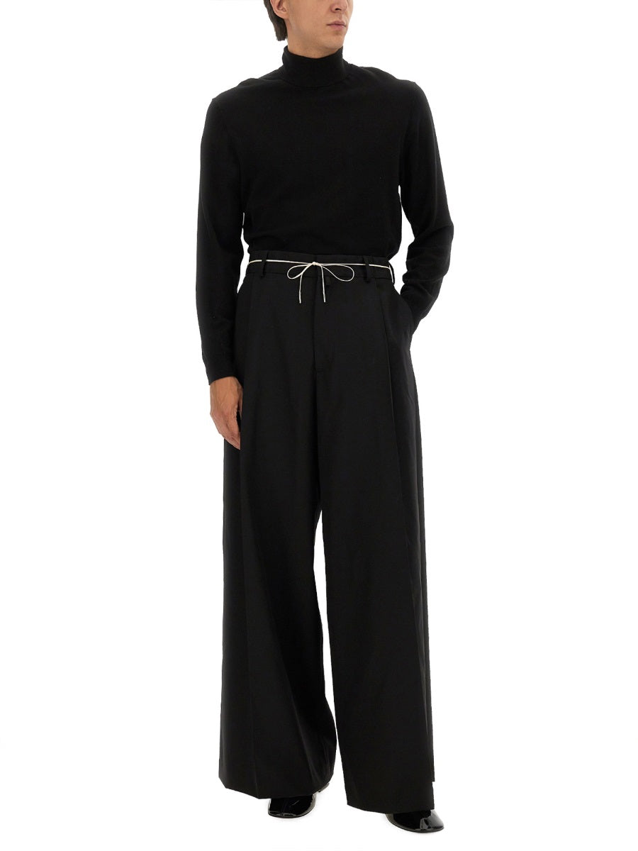 DRIES VAN NOTEN Pleated Wool Pants - Size 48