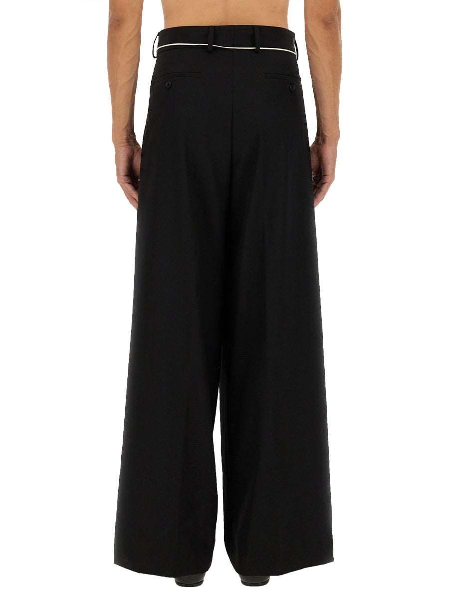 DRIES VAN NOTEN Pleated Wool Pants - Size 48