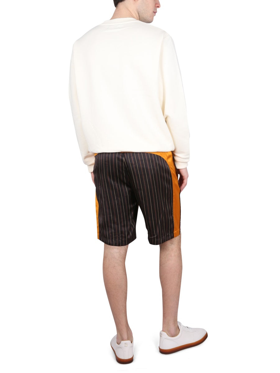DRIES VAN NOTEN Men's Mini Bermuda Shorts with Elastic Waistband