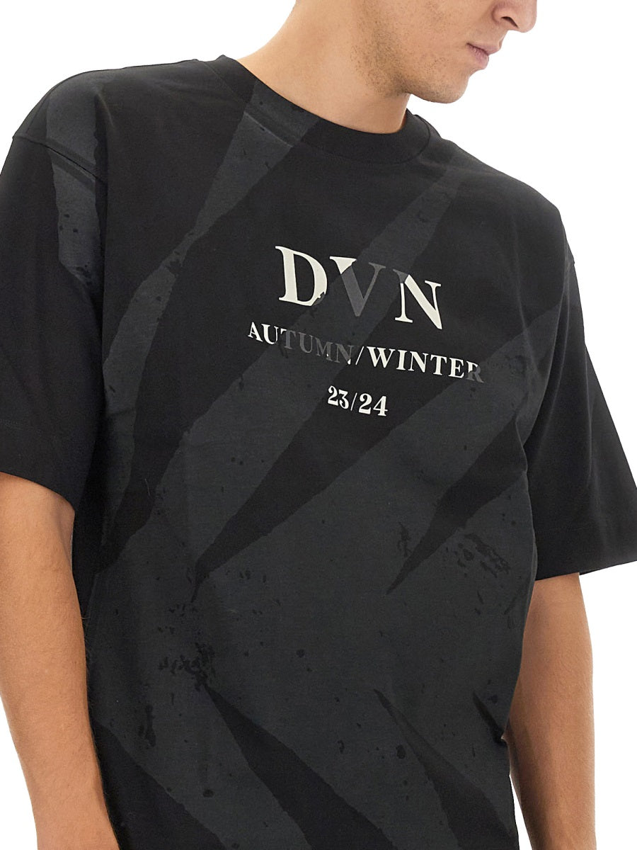 DRIES VAN NOTEN Regular Fit Logo T-Shirt for Men - Size L