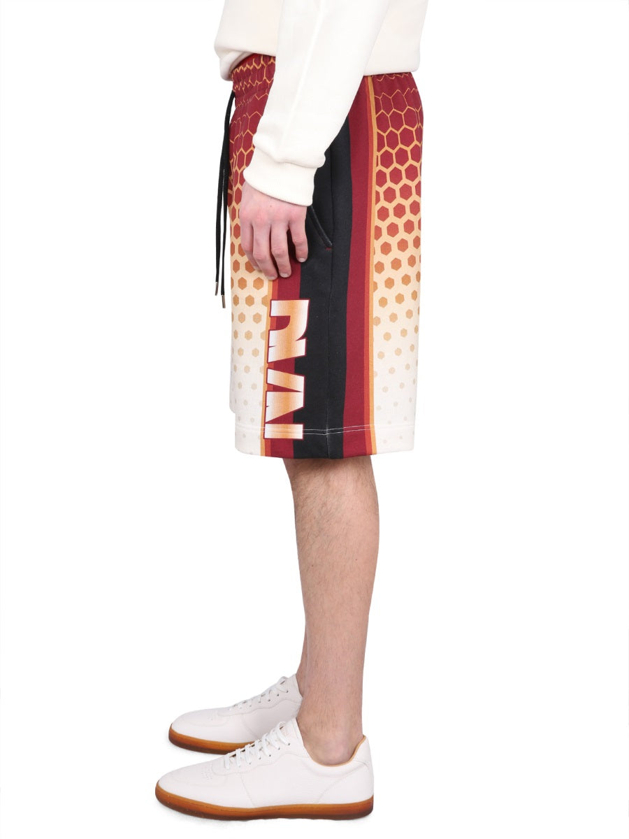 DRIES VAN NOTEN Men's Bermuda Harbor Shorts with Elastic Waistband