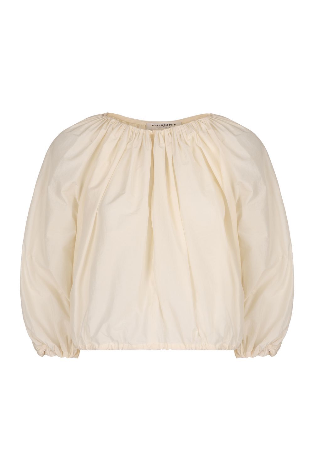 PHILOSOPHY DI LORENZO SERAFINI Gathered Blouse with Adjustable Drawstring Hem for Women