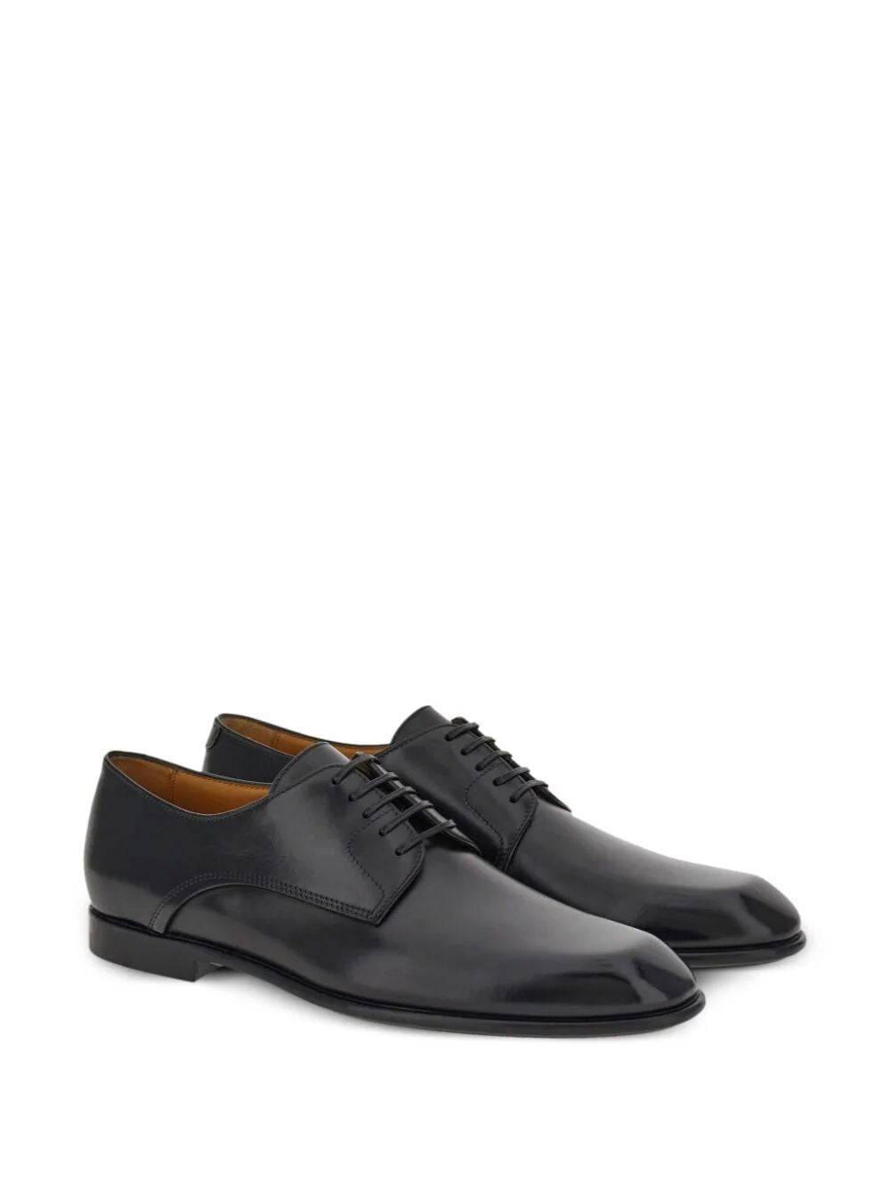 Ferragamo Lace Up Leather Derby Dress Shoes for Men