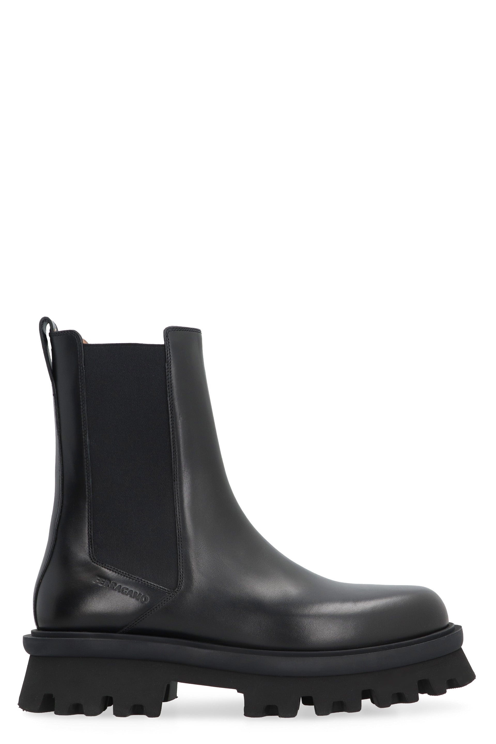 Ferragamo Men's Leather Chelsea Boots
