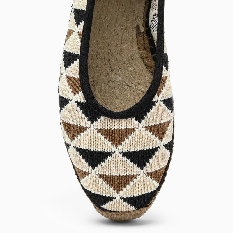 CASTAÑER Low Espadrilles with Geometric Crochet Design