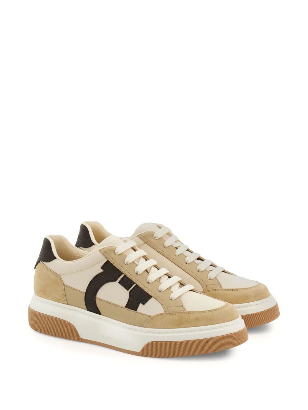 Ferragamo Suede and Leather Cassina Sneaker for Men