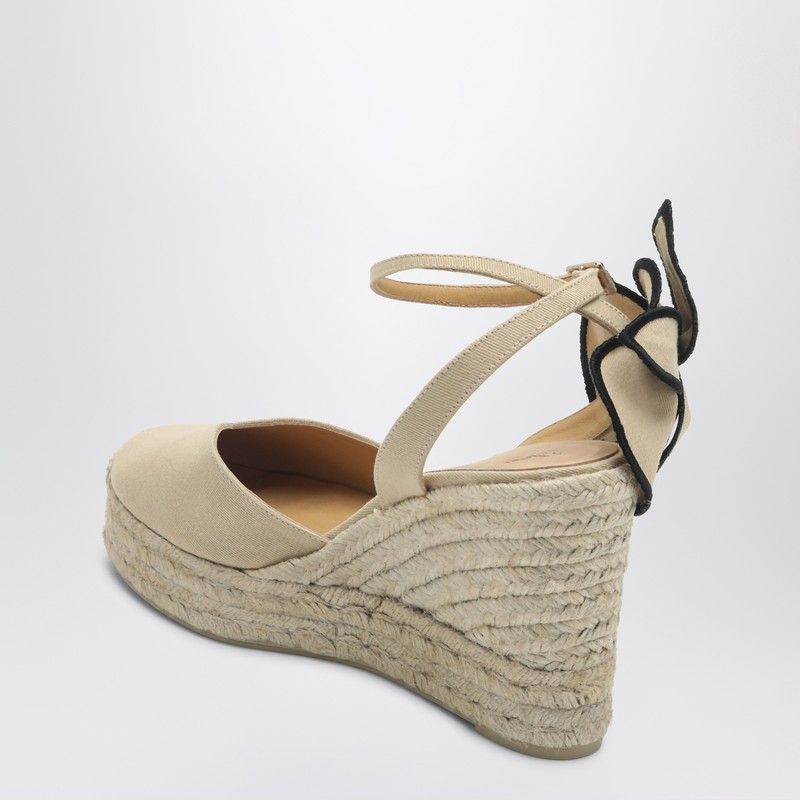 CASTAÑER Wedge Espadrilles with Flower Detail