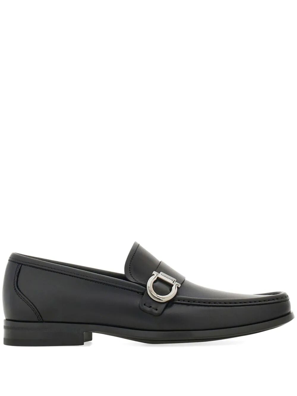 Ferragamo Gancini Hook Ornament Leather Loafers
