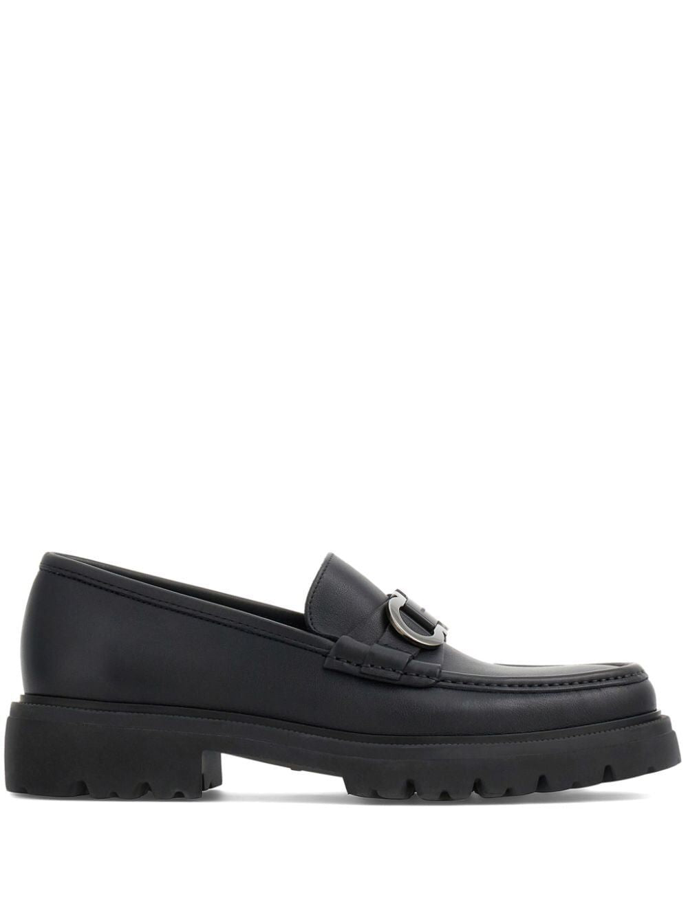 Ferragamo Gancini Hook Ornament Loafers for Men