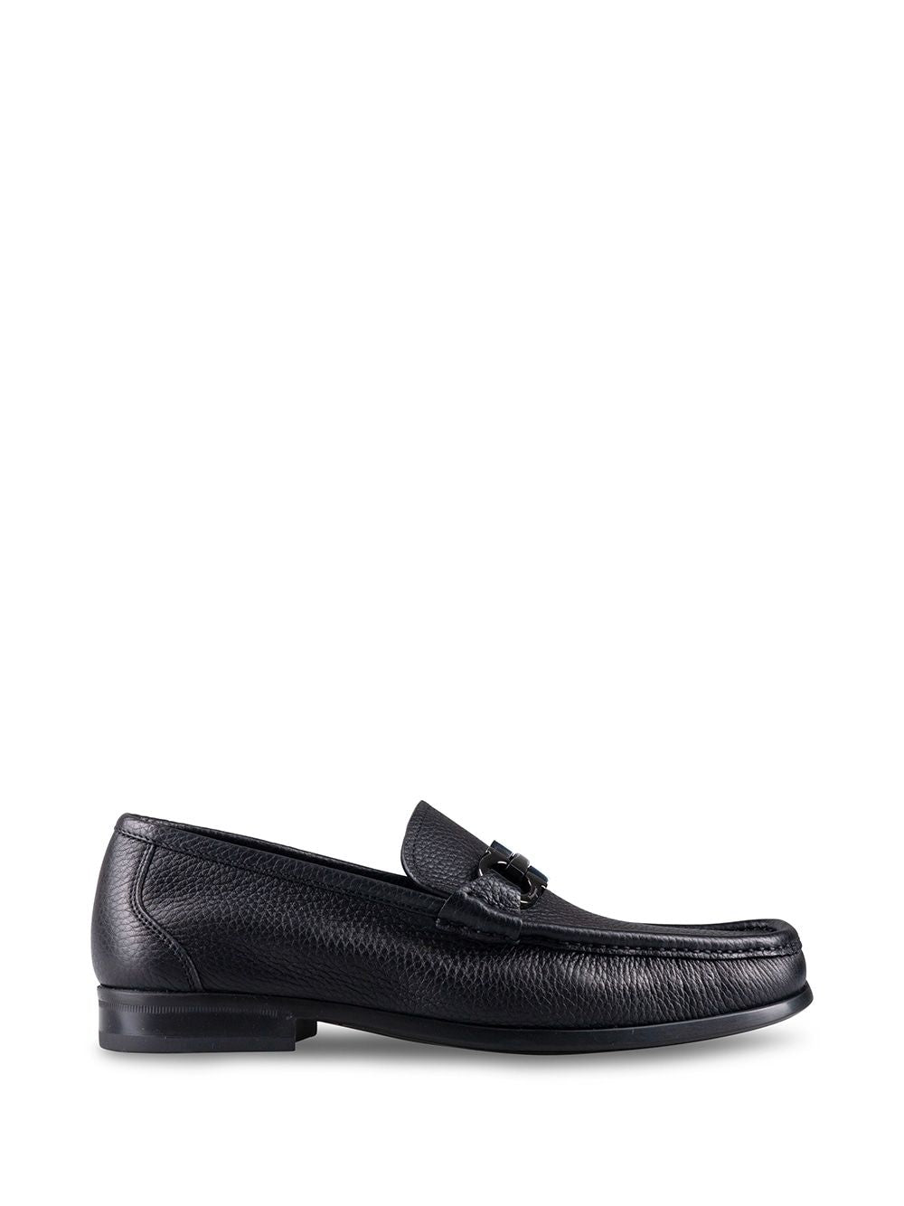 Ferragamo Leather Loafers with Gancini Hook