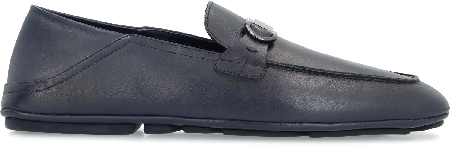 Ferragamo Gancini Hook Leather Loafers for Men - SS25