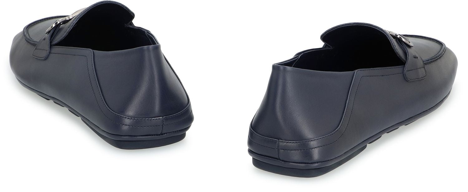 Ferragamo Gancini Hook Leather Loafers for Men - SS25