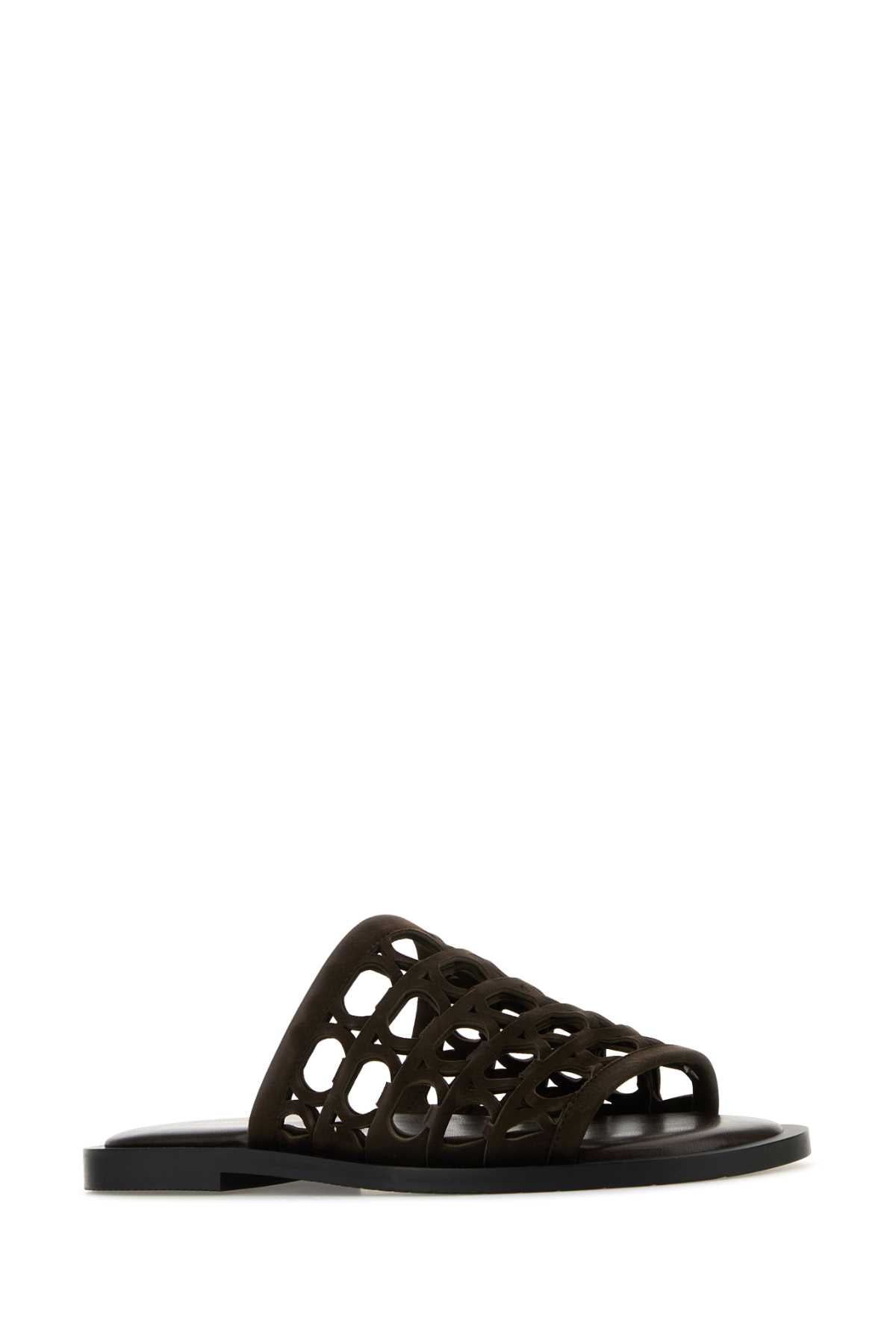 Ferragamo Men's Suede Barbados Slippers - SS25 Collection