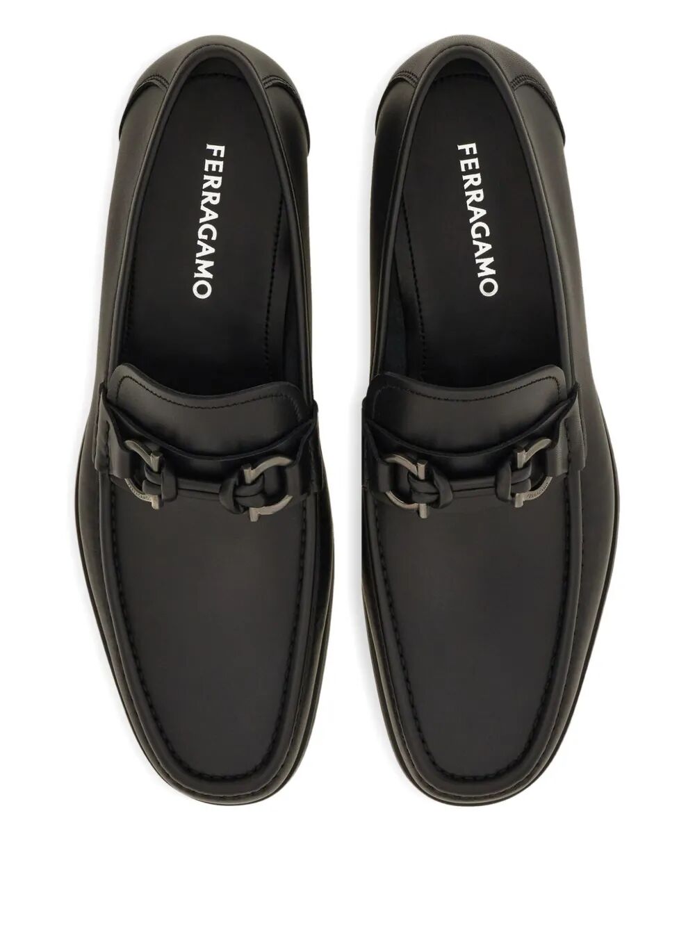 Ferragamo Gancini Hook Buckle Loafers for Men