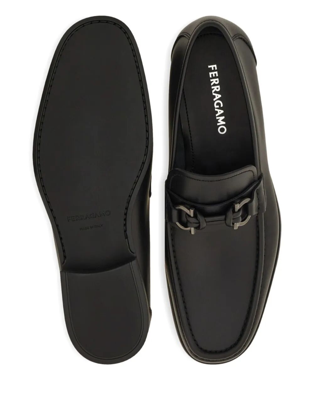 Ferragamo Gancini Hook Buckle Loafers for Men