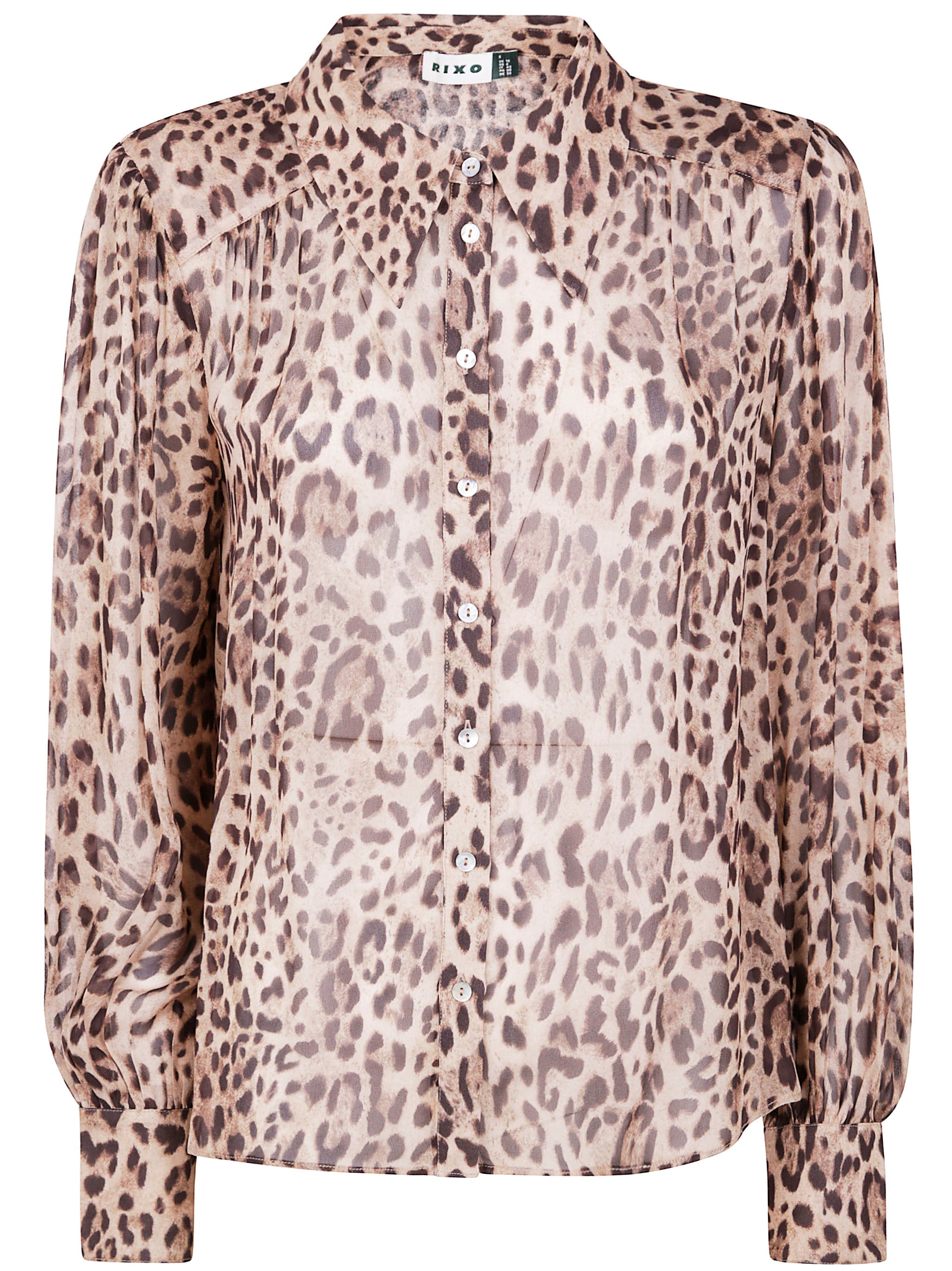 RIXO Blake Top - Chic Animal Print