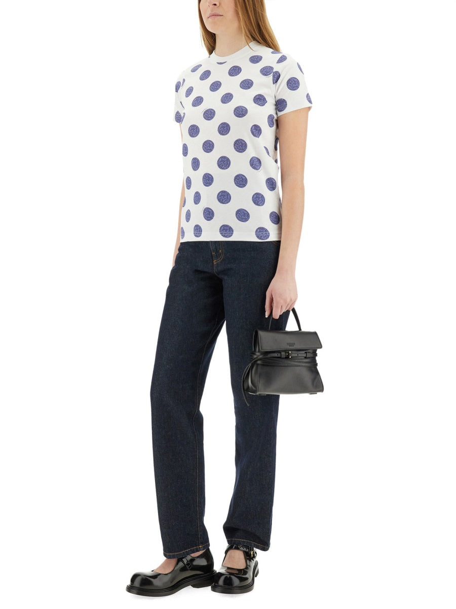 MOSCHINO Laurel Crown Patch Straight Fit Denim Pants - Size 40