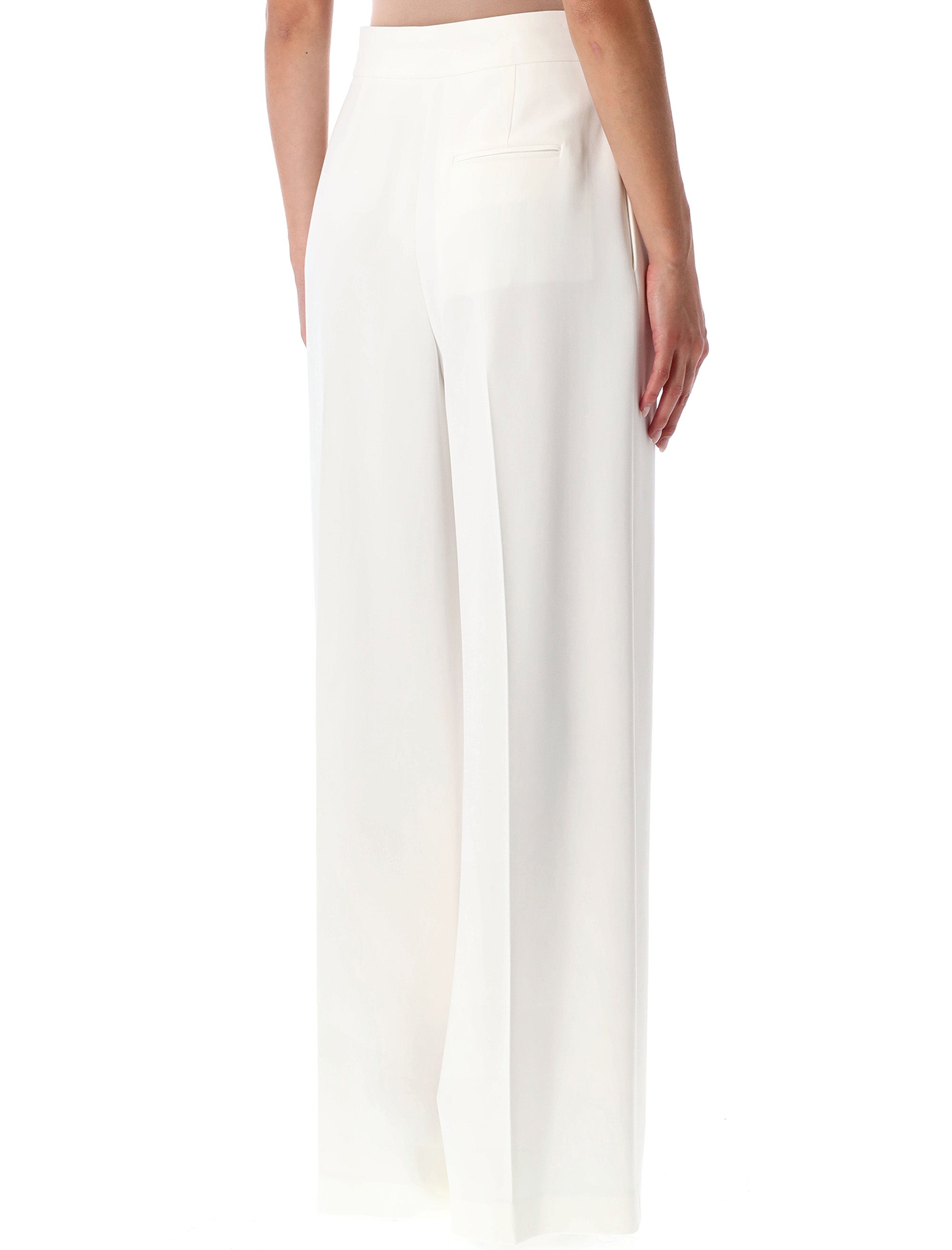 ALBERTA FERRETI Elegant Wide-Leg Pleated Trousers - Size 40