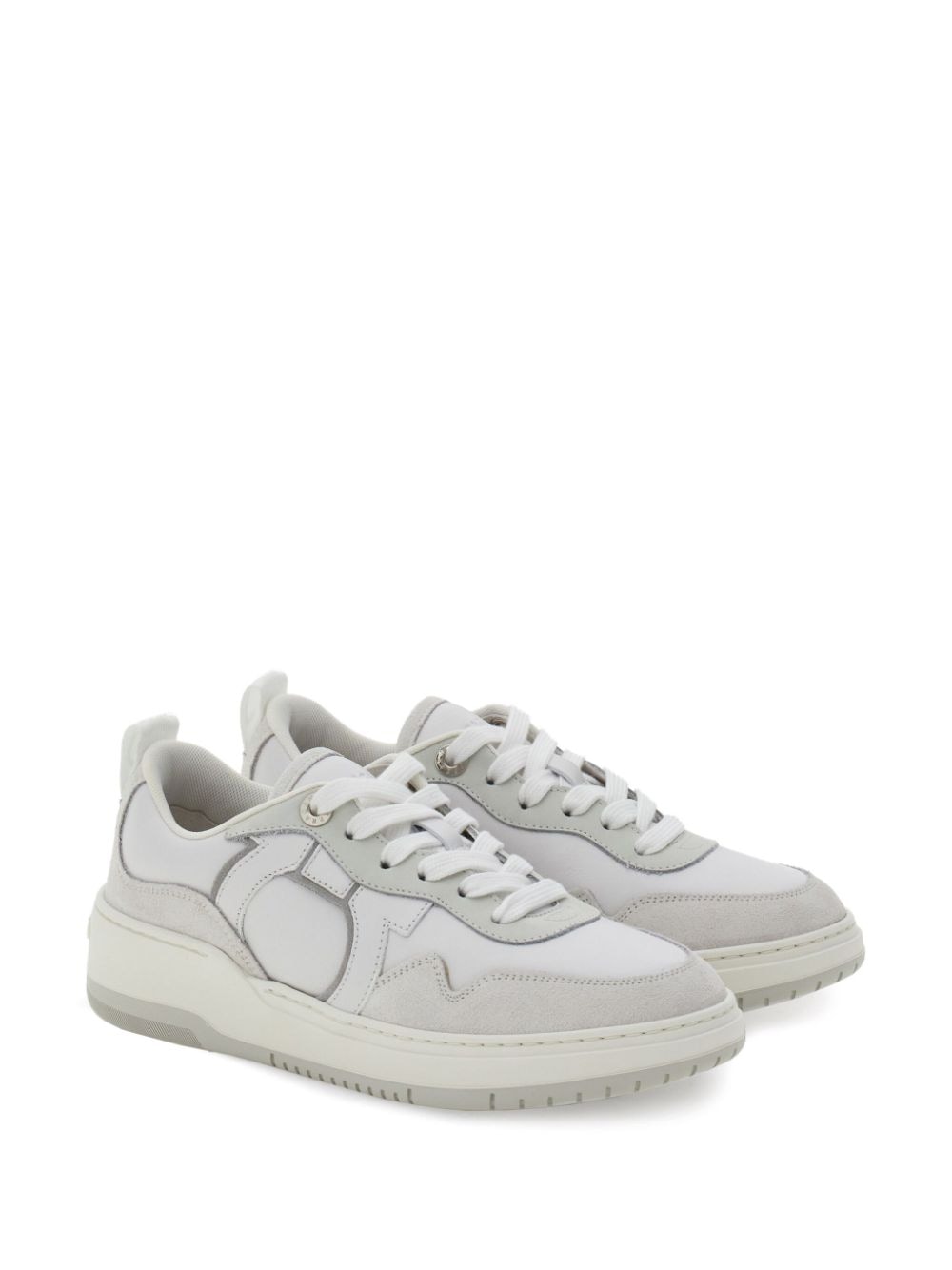 Ferragamo Gancini Hook Leather Sneakers for Women