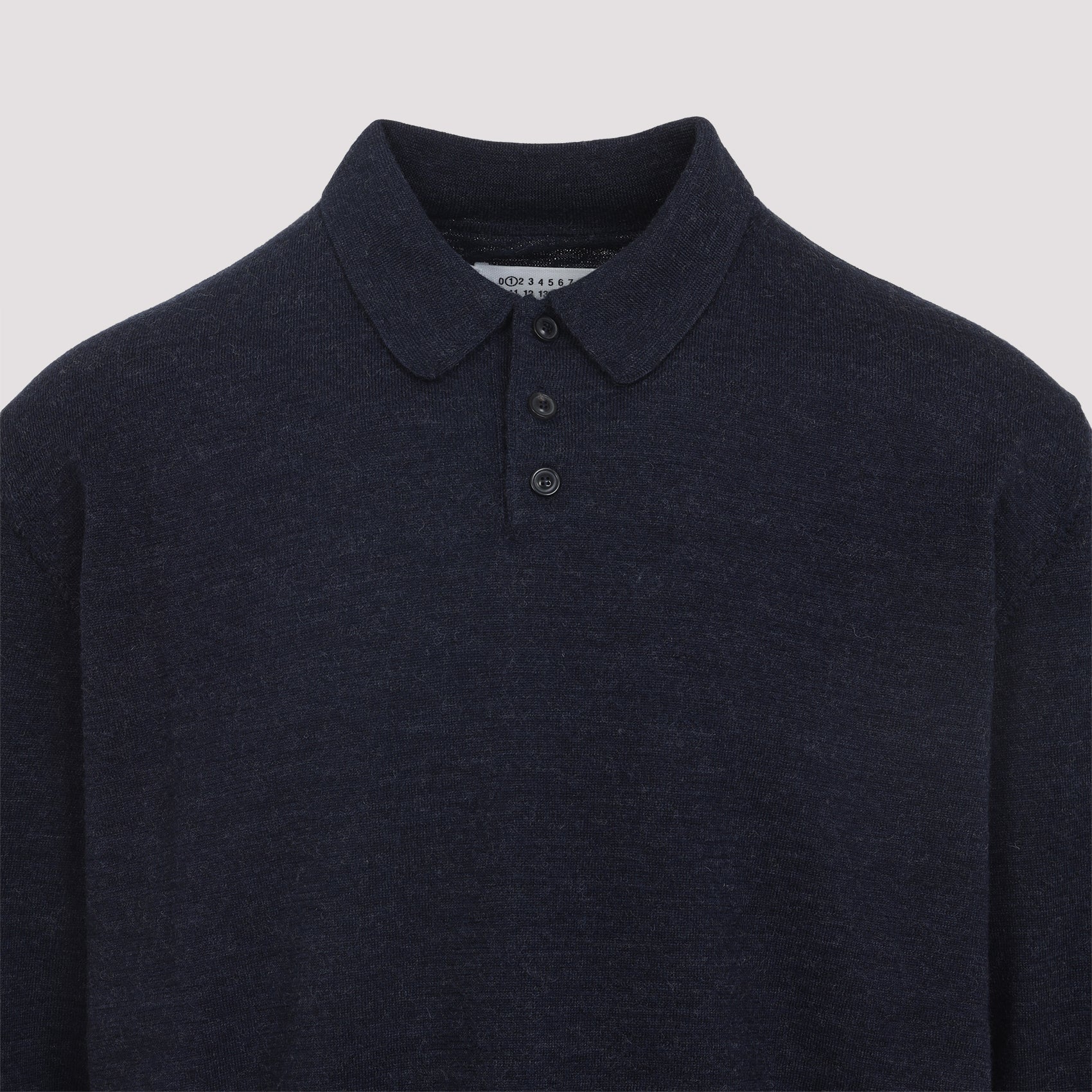 MAISON MARGIELA Men's Wool Polo Shirt
