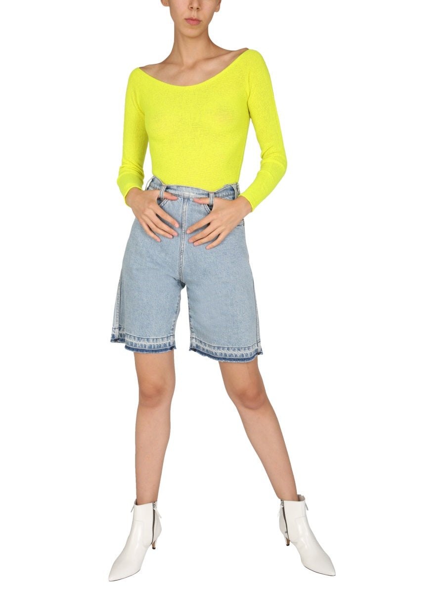 PHILOSOPHY DI LORENZO SERAFINI Chic Denim Bermuda Shorts