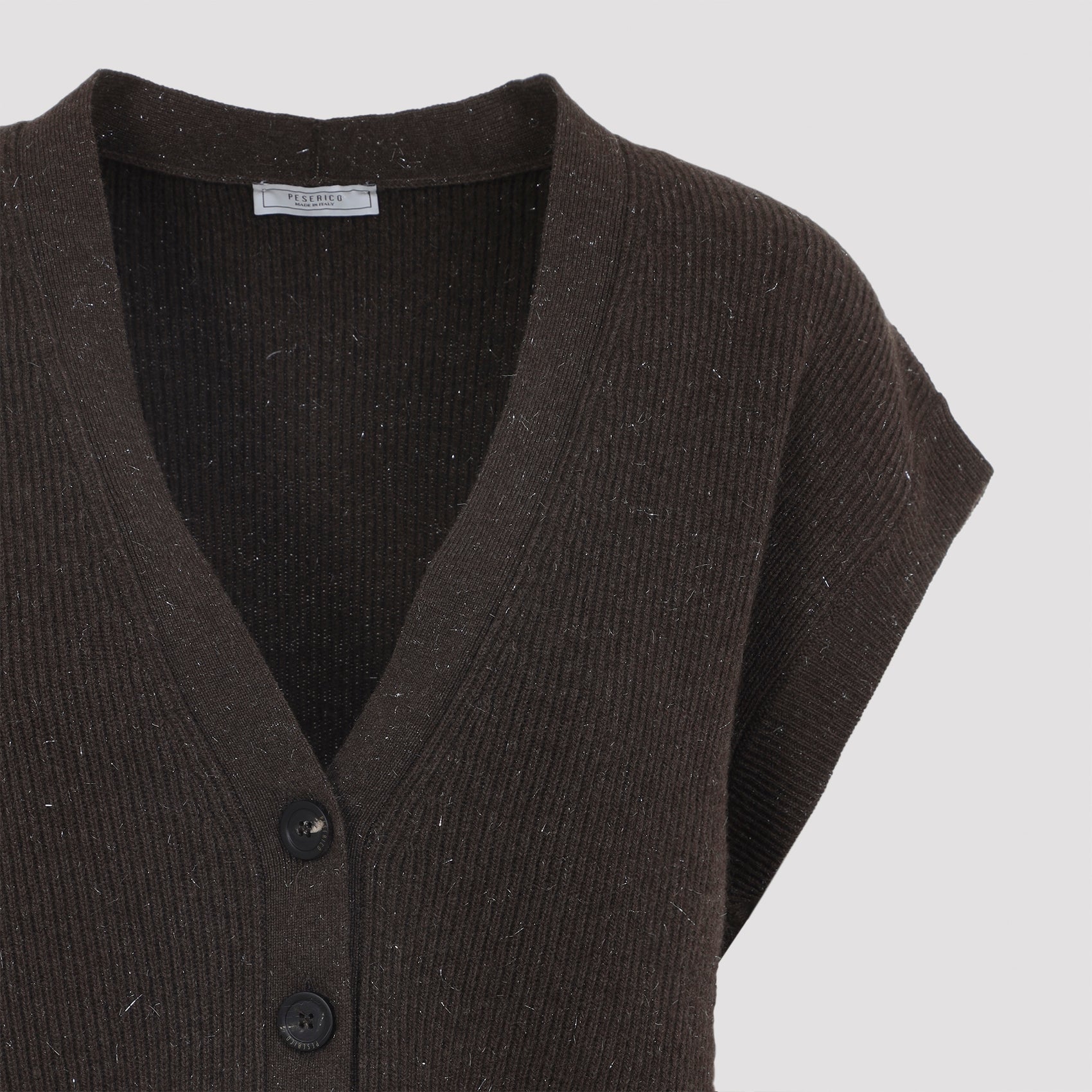 PESERICO Lurex Knit Cardigan for Men - FW25